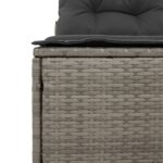 Canapés de jardin sans accoudoirs avec coussins 2 pcs gris – Image 6