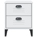 Table de chevet VIKEN blanc bois d'ingénierie – Image 4