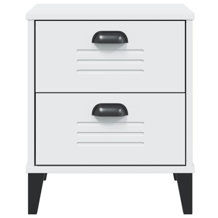 Table de chevet VIKEN blanc bois d'ingénierie – Image 4