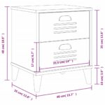 Table de chevet VIKEN blanc bois d'ingénierie – Image 8