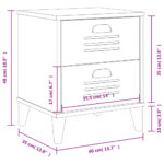 Table de chevet VIKEN noir bois d'ingénierie – Image 8