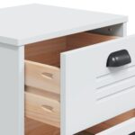 Table de chevet VIKEN blanc bois d'ingénierie – Image 7