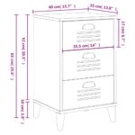 Table de chevet VIKEN blanc bois d'ingénierie – Image 8