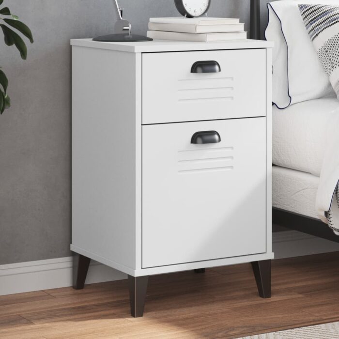VXL8721012310131_m_en_hd_1.jpg Table de chevet VIKEN blanc bois d'ingénierie – Image 1