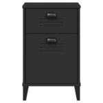 Table de chevet VIKEN noir bois d'ingénierie – Image 4