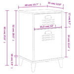 Table de chevet VIKEN noir bois d'ingénierie – Image 8