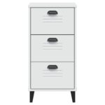 Table de chevet VIKEN blanc bois d'ingénierie – Image 4