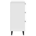 Table de chevet VIKEN blanc bois d'ingénierie – Image 5