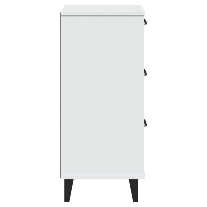 Table de chevet VIKEN blanc bois d'ingénierie – Image 5