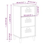 Table de chevet VIKEN blanc bois d'ingénierie – Image 8