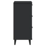Table de chevet VIKEN noir bois d'ingénierie – Image 5