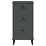 Table de chevet VIKEN gris anthracite bois d'ingénierie – Image 4