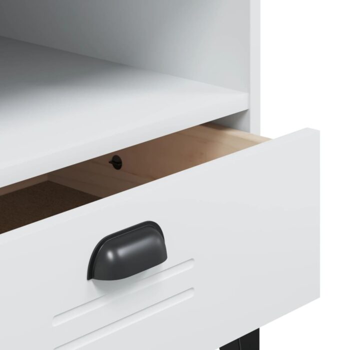 Meuble TV VIKEN blanc bois d'ingénierie – Image 7