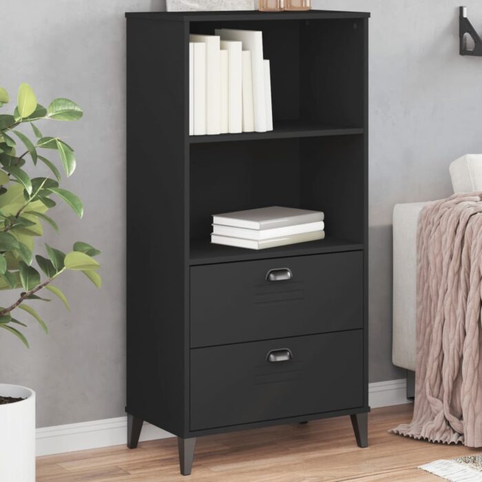 VXL8721012310476_m_en_hd_1.jpg Bibliothèque VIKEN noir 60x35x123 cm bois d'ingénierie – Image 1