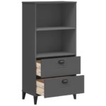 Bibliothèque VIKEN gris anthracite 60x35x123 cm bois ingénierie – Image 3