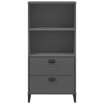 Bibliothèque VIKEN gris anthracite 60x35x123 cm bois ingénierie – Image 4