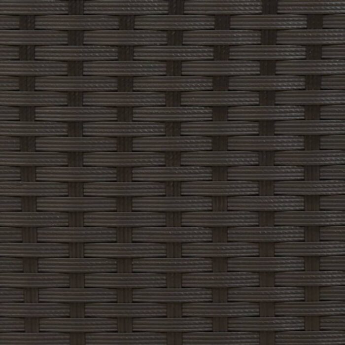 Canapé de jardin 2 places avec auvent et tabourets noir rotin – Image 9