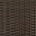 Canapé de jardin 2 places avec auvent et tabourets marron rotin – Image 8