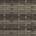 Chaise longue double avec auvent et coussins en polyrotin gris – Image 8