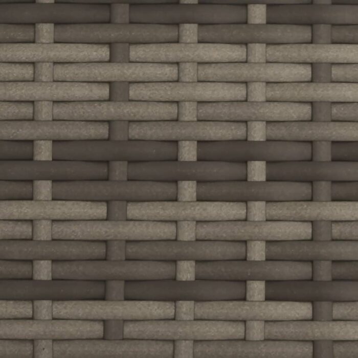 Chaise longue double avec auvent et coussins en polyrotin gris – Image 8