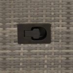 Lot de 2 chaises de jardin inclinables avec coussins en résine tressée grise – Image 8