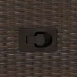 Canapé de jardin inclinable 2 places avec table marron rotin – Image 6