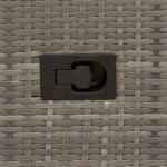 Canapé de jardin inclinable 2 places avec Table en résine tressée grise – Image 6