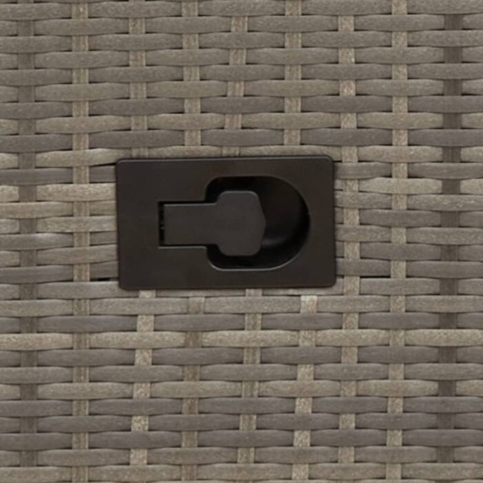 Canapé de jardin inclinable 2 places avec Table en résine tressée grise – Image 6