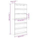 Bibliothèque/Séparateur de pièce 100x30x199,5 cm bois de pin – Image 8