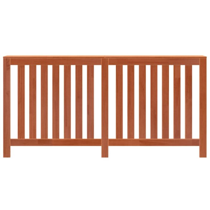 Cache-radiateur cire marron 169x19x84 cm bois massif de pin – Image 3
