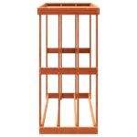 Porte-bûches d’extérieur cire marron 109x52x106 cm bois pin – Image 4