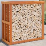 Porte-bûches d’extérieur cire marron 109x52x106 cm bois pin