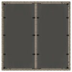 Table de jardin dessus en verre Gris 90x90x75 cm Résine tressée – Image 5