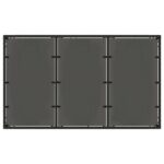 Table de jardin dessus en verre Noir 150x90x75cm Résine tressée – Image 5