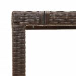 Table de jardin avec dessus en verre marron résine tressée – Image 7