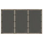 Table de jardin dessus en verre Gris 150x90x75cm Résine tressée – Image 5