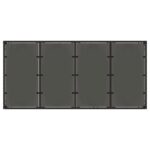 Table de jardin dessus en verre Noir 190x90x75cm Résine tressée – Image 5