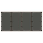 Table de jardin avec dessus en verre marron résine tressée – Image 5