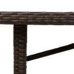 Table de jardin avec dessus en verre marron résine tressée – Image 6