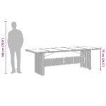 Table de jardin avec dessus en verre marron résine tressée – Image 8