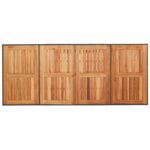 Table de jardin et dessus en bois d'acacia noir résine tressée – Image 5
