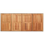 Table de jardin et dessus en bois d'acacia gris résine tressée – Image 5