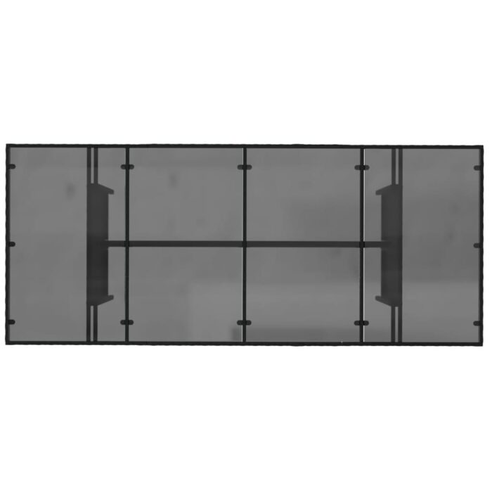 Table de jardin avec dessus en verre noir résine tressée – Image 5