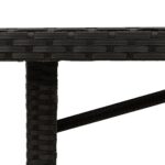 Table de jardin avec dessus en verre noir résine tressée – Image 7