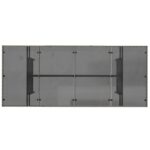 Table de jardin avec dessus en verre gris résine tressée – Image 5