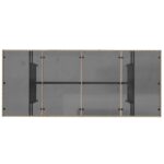 Table de jardin avec dessus en verre beige résine tressée – Image 5