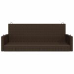 Balancelle marron 119x56x48 cm résine tressée – Image 3