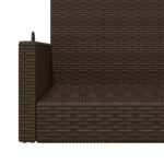 Balancelle marron 119x56x48 cm résine tressée – Image 7