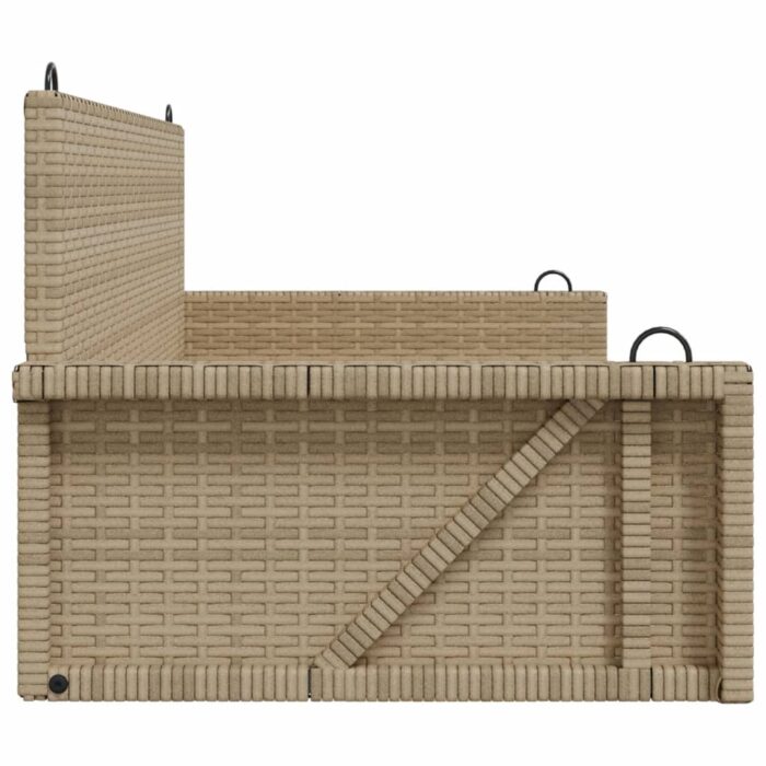 Balancelle beige 119x56x48 cm résine tressée – Image 3