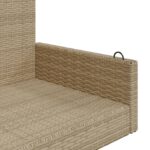 Balancelle beige 119x56x48 cm résine tressée – Image 5
